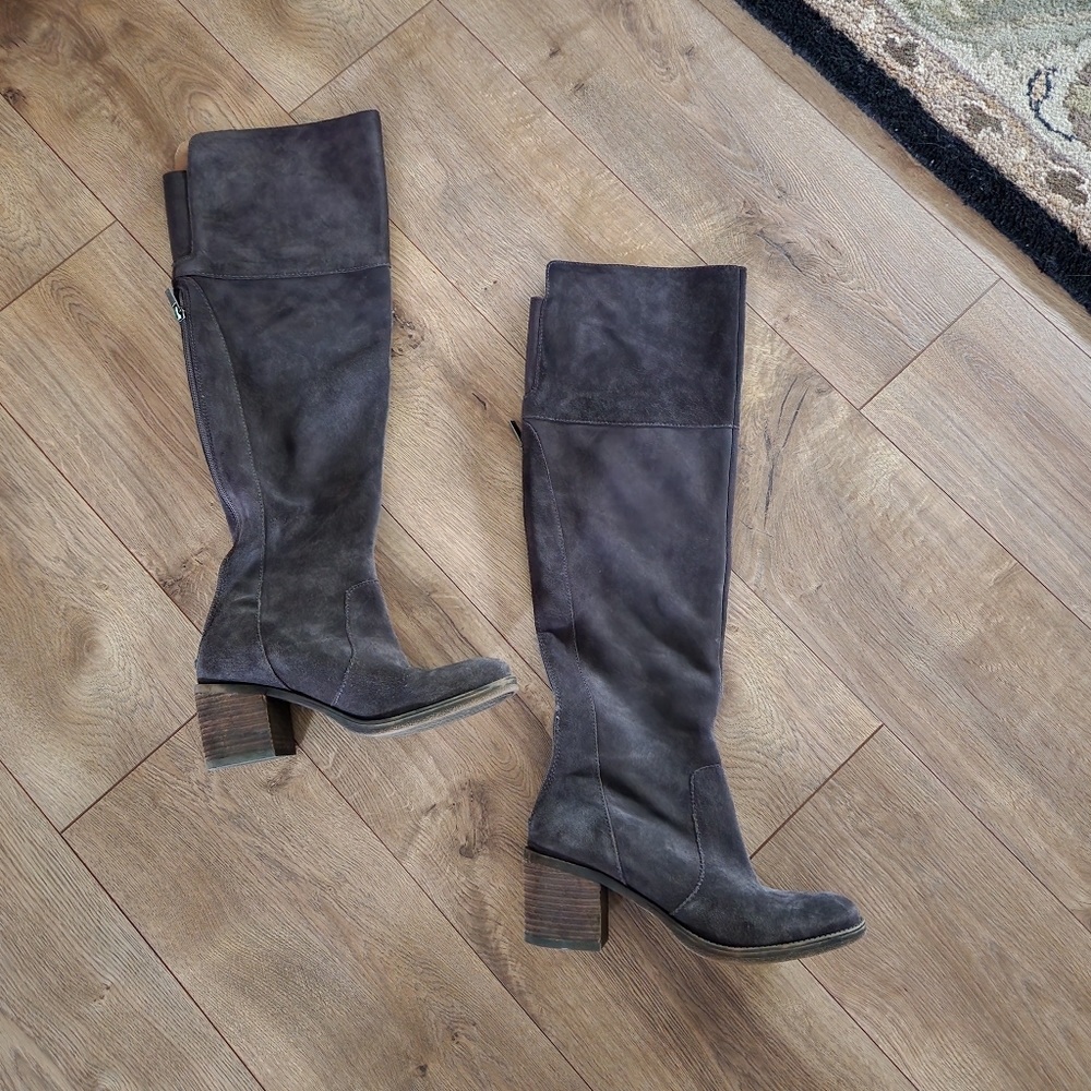 Lucky Brand Over The Knee Suede Boots. Rayna Gray.